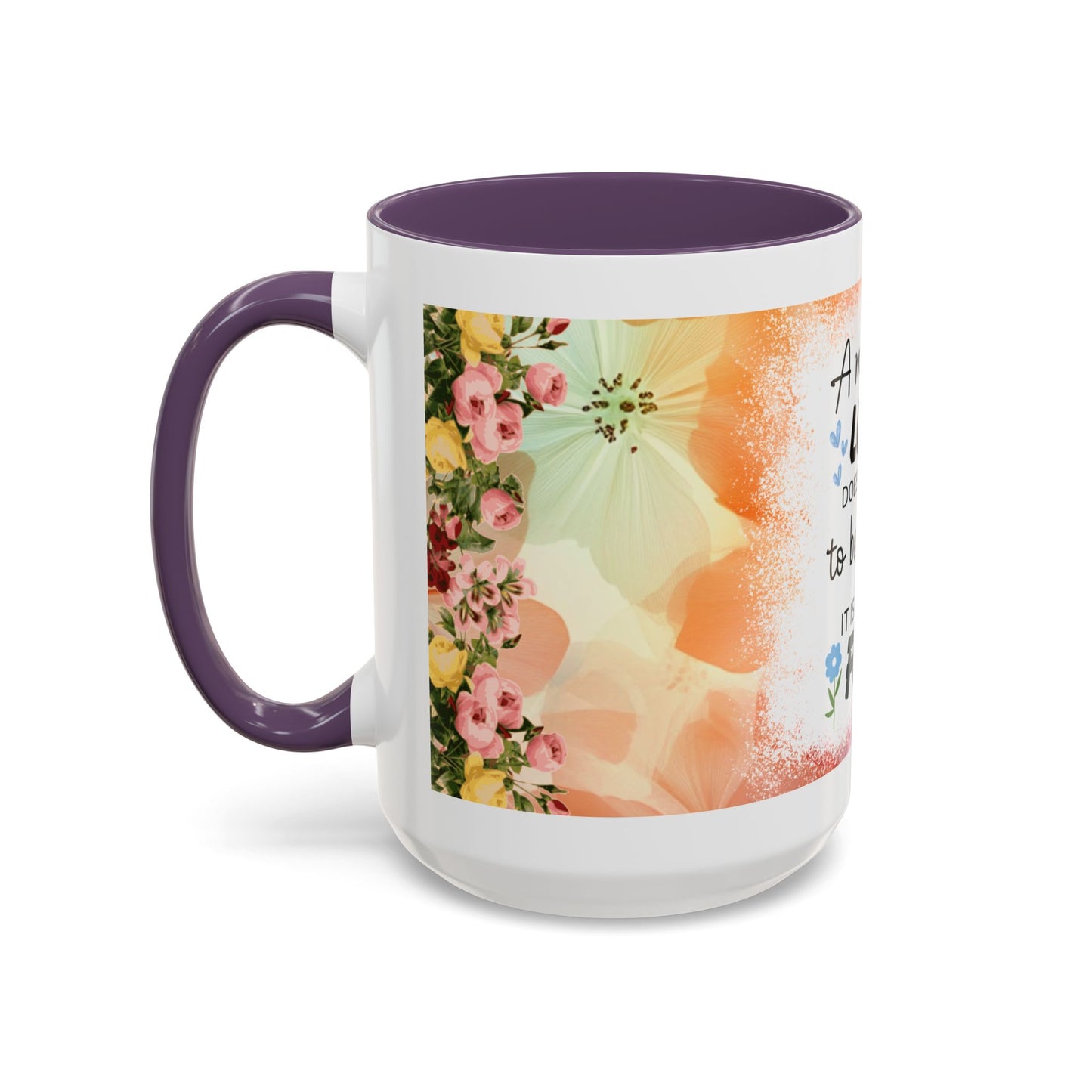Mother’s Love Accent Coffee Mug – Floral Inspirational Gift (11/15 oz)