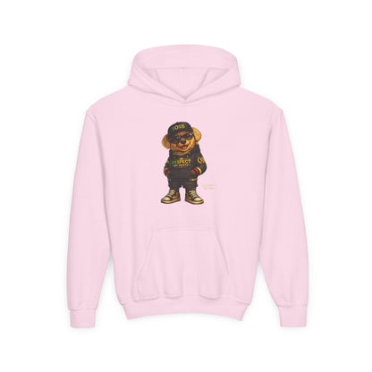 Youth Hoodie — Cool Bear 'Boss' Streetwear Design