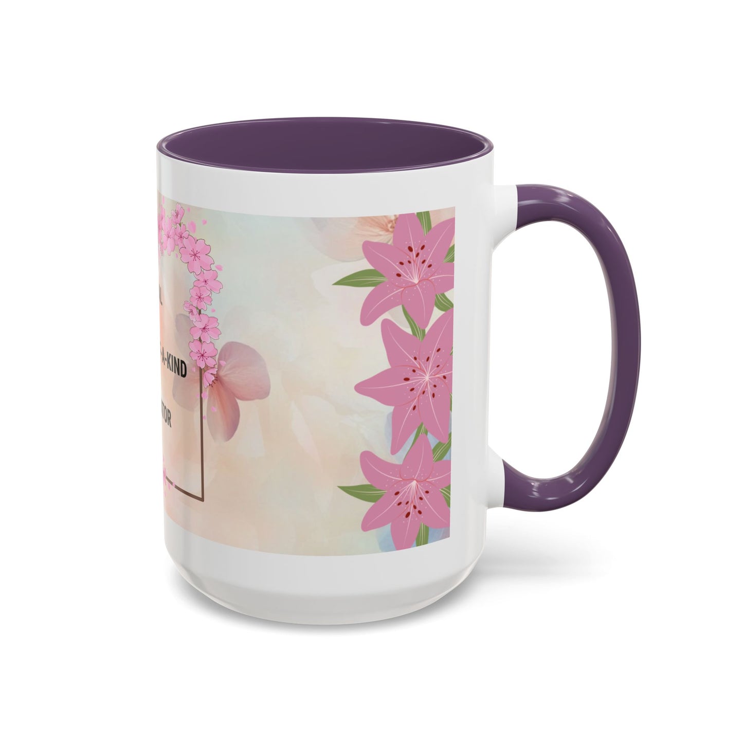Mom Acronym Coffee Mug — "MOM: Magical • One-of-a-Kind • Motivator" Floral Accent