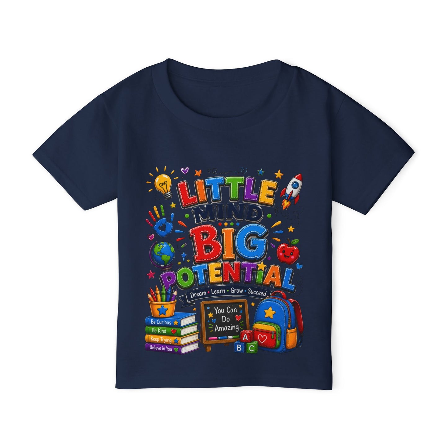 Toddler T‑Shirt — "Little Mind Big Potential" Back‑to‑School Graphic Tee