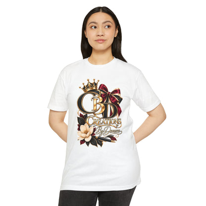 Graphic T-Shirt — "CBD Creations By Dawna" Gold Crown Floral Design
