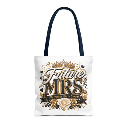 Future Mrs. Tote Bag — Bridal Bachelorette Gift Bag with Gold Crown Design