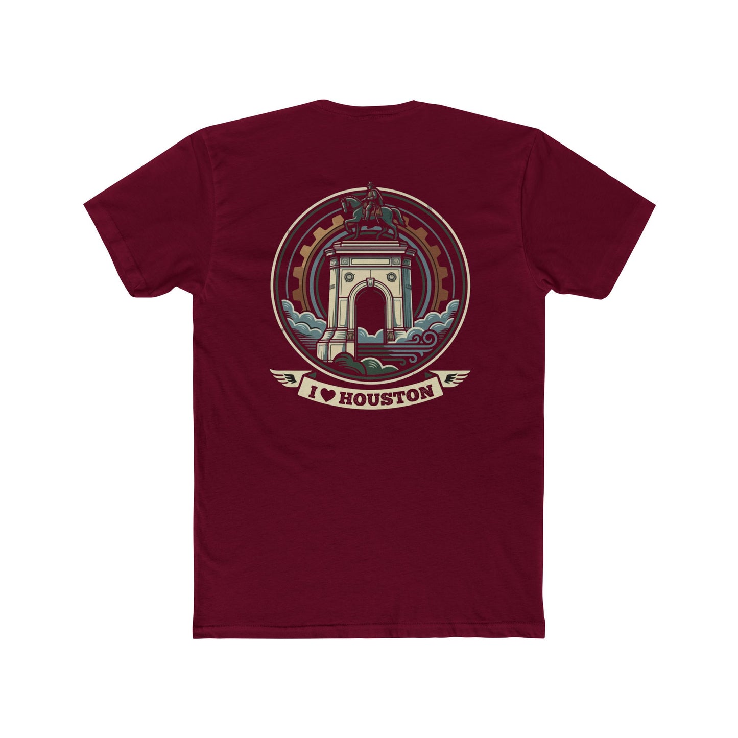 I  Houston T-Shirt — Vintage Monument Cityscape Tee for Locals & Tourists