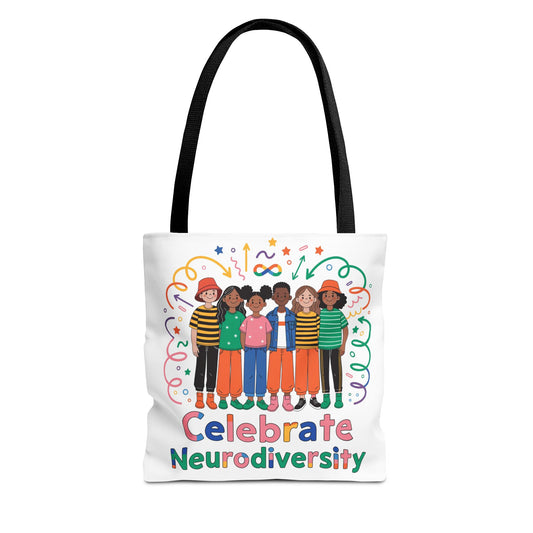 Celebrate Neurodiversity Tote Bag — Inclusive Pride Reusable Shopper