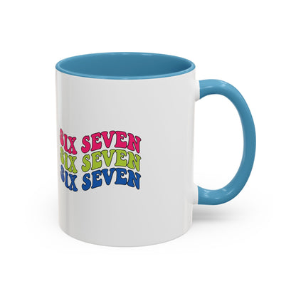 Six Seven Retro Accent Coffee Mug — Colorful 11/15oz Ceramic Tea Cup