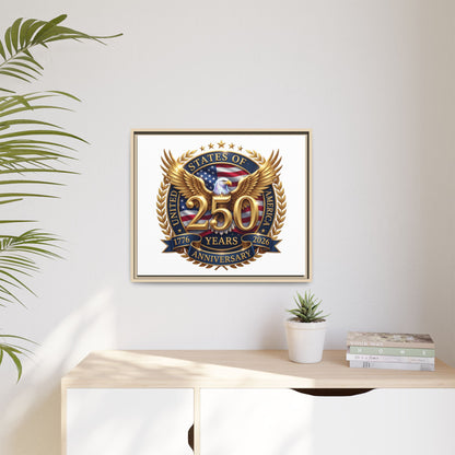 250th United States Anniversary Framed Canvas Print