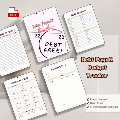 Debt Payoff Tracker Printable | Budget Debt Planner | Debt Snowball Tracker | Financial Tracker | Debt Free Planner PDF