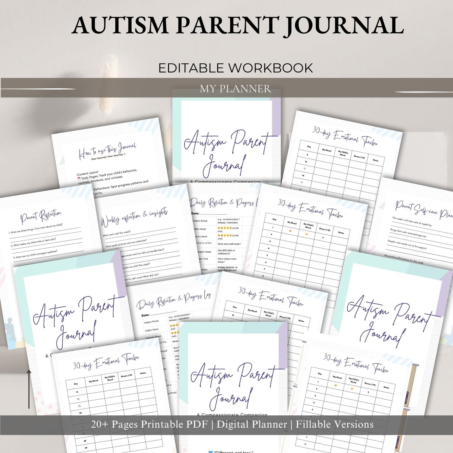 Autism Parent Journal | Special Needs Planner | Behavior & Progress Tracker | Daily Log for Parents & Caregivers