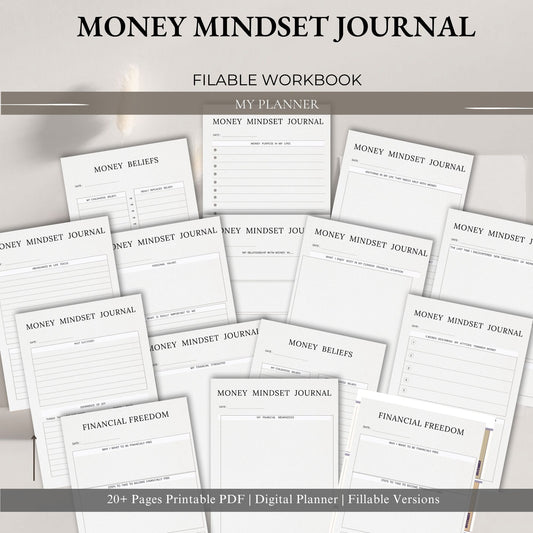 Money Mindset Journal Printable | Financial Growth, Abundance & Wealth Thinking Workbook