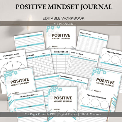 Positive Mindset Journal Printable | Daily Gratitude, Confidence & Self-Growth Workbook