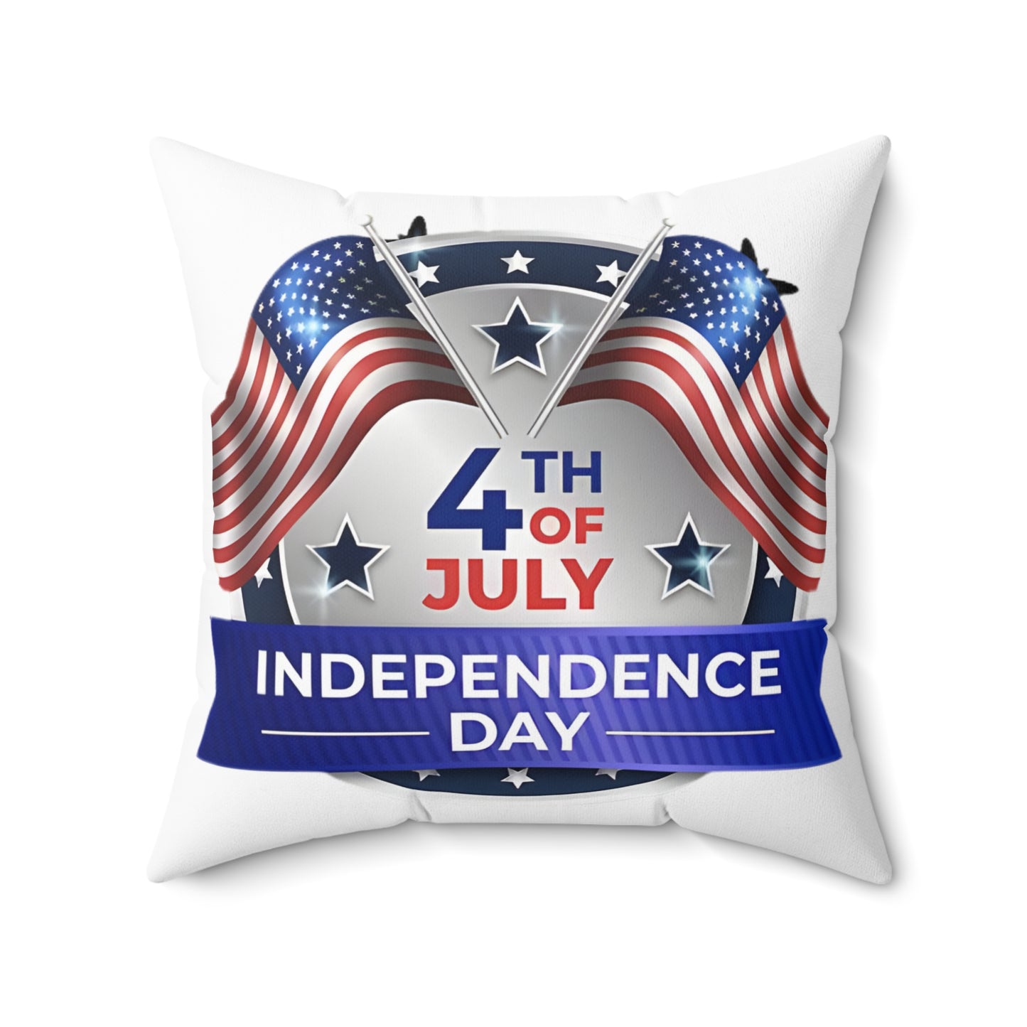 4th of July Independence Day Decorative Pillow — American Flag Patriotic Throw Pillow