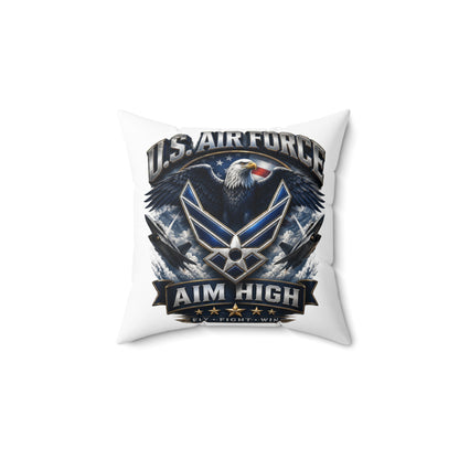 U.S. Air Force "Aim High" Decorative Pillow - Bald Eagle Military Throw Pillow