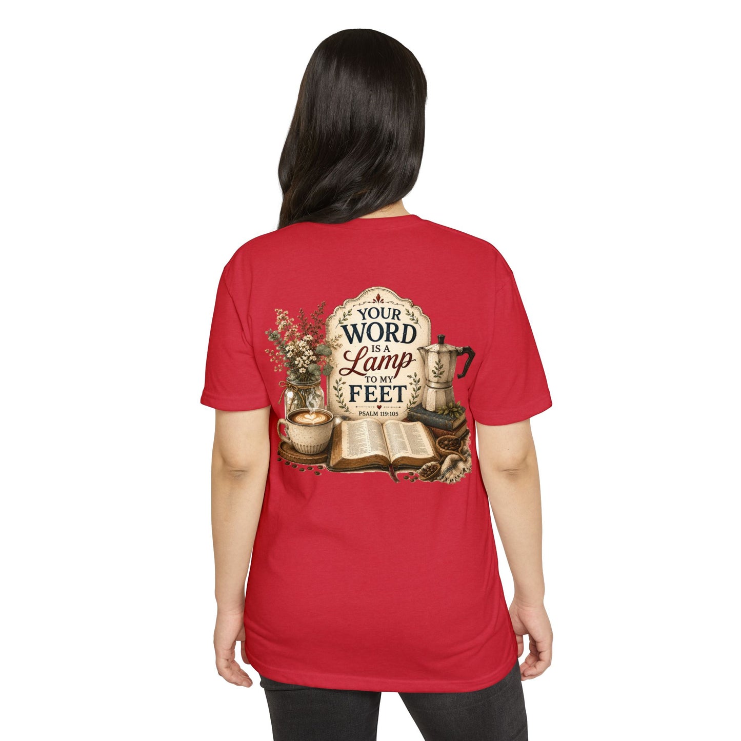 Bible Verse T-Shirt — "Your Word Is a Lamp to My Feet" Inspirational Christian Tee