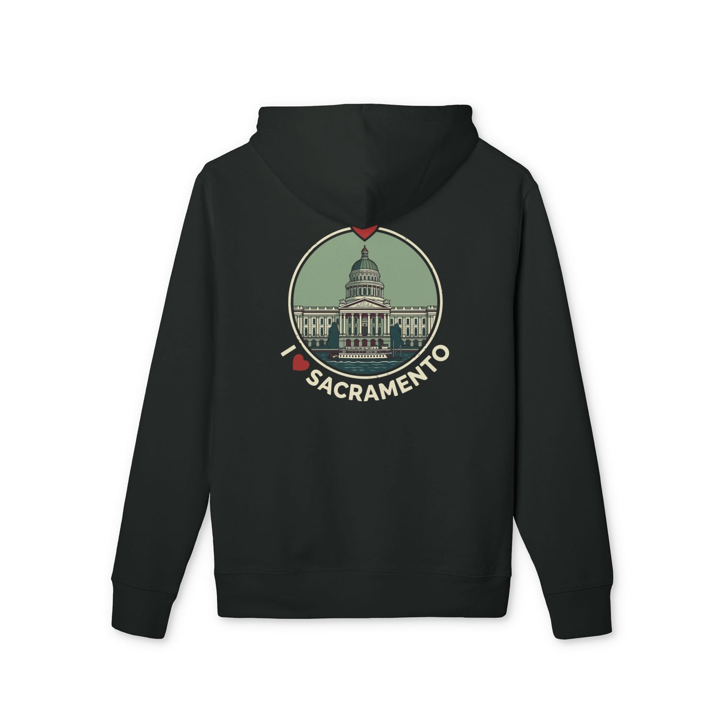 Sacramento Capitol Retro Hoodie — I  Sacramento Travel Sweatshirt