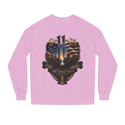 9/11 Memorial Sweatshirt — We Will Never Forget Tribute Crewneck