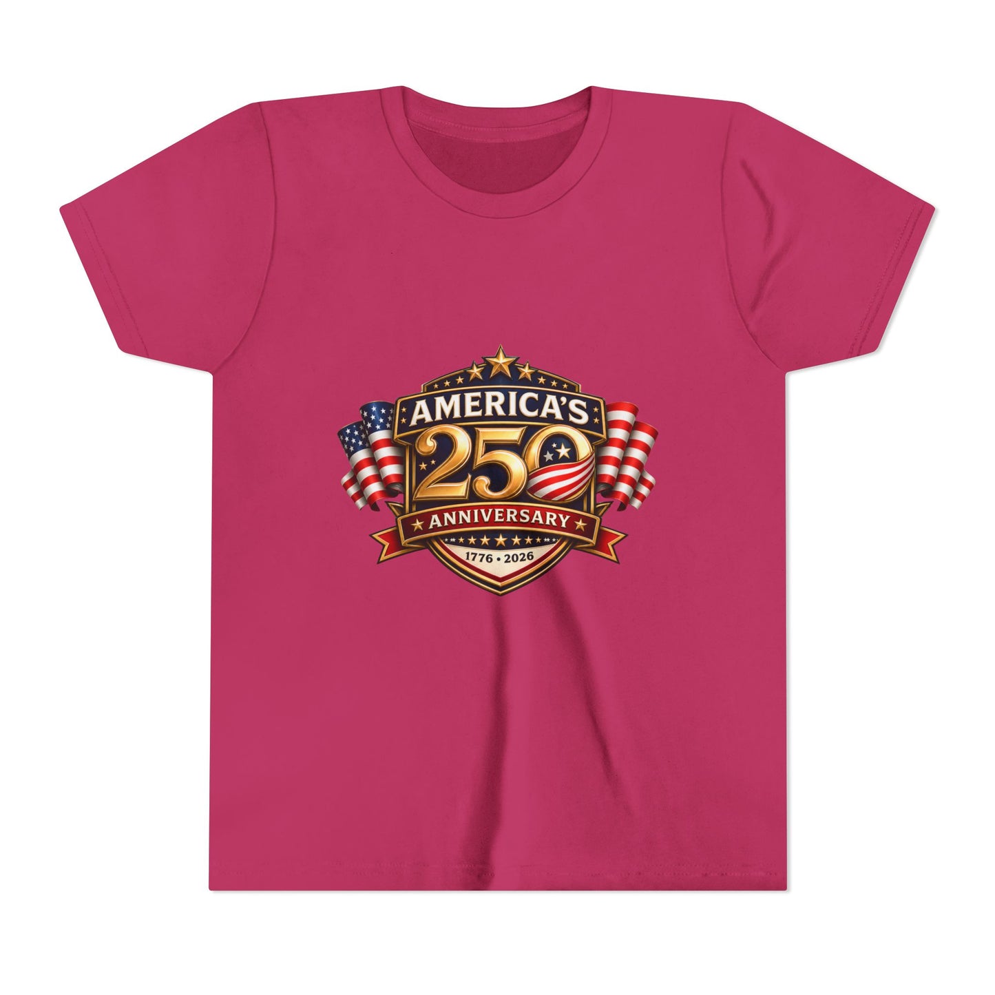 America's 250th Anniversary Youth Tee - Patriotic 1776–2026 Celebration Shirt