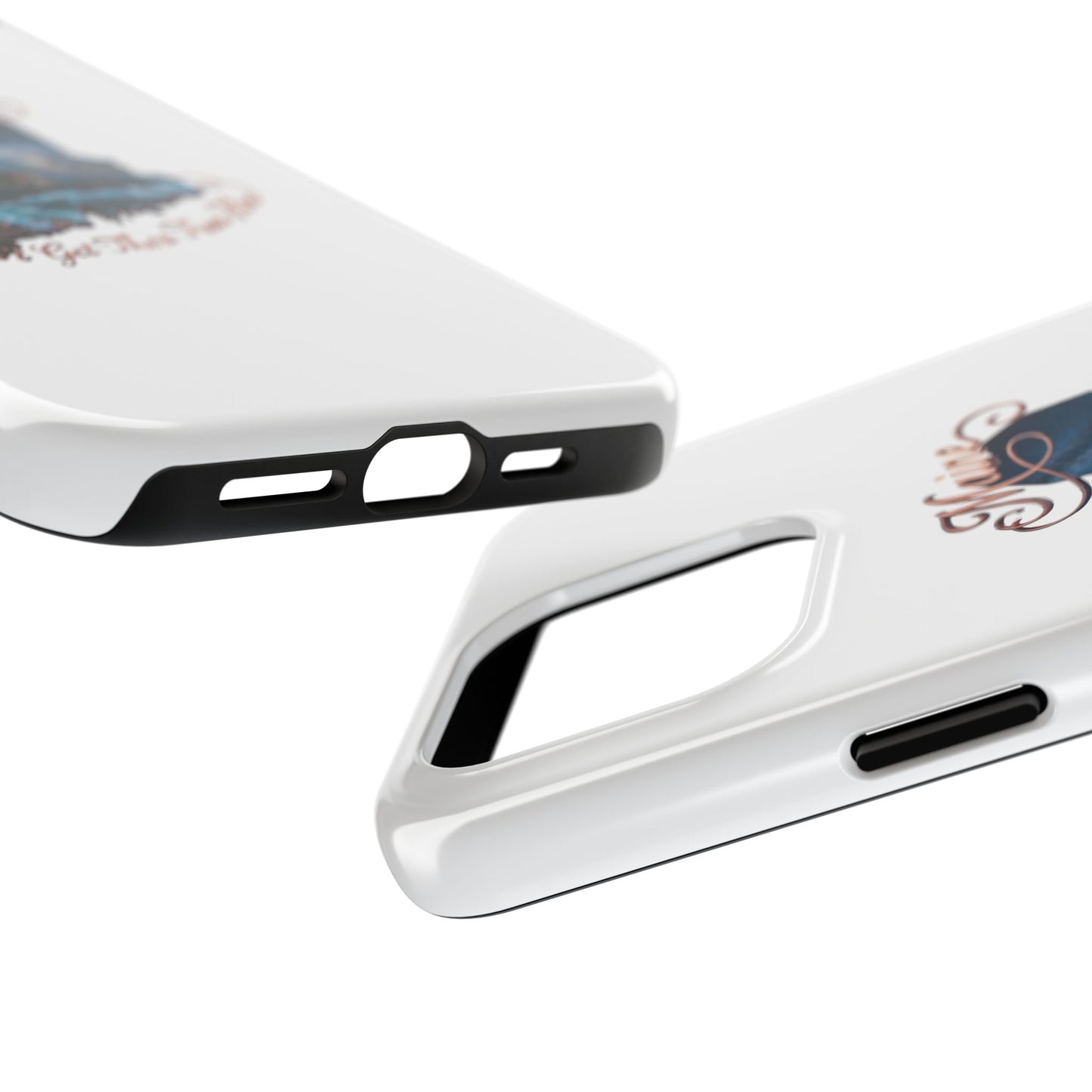 Maine Lighthouse Tough Phone Case — "Can't Get There From Here" State Silhouette