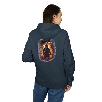 9/11 Never Forget Hoodie — Firefighter Tribute Pullover