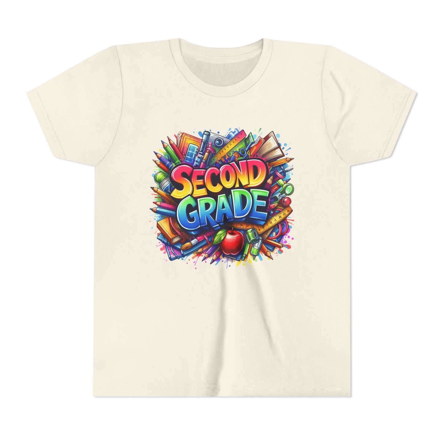 Second Grade Youth Tee — Colorful Back-to-School Kids T-Shirt
