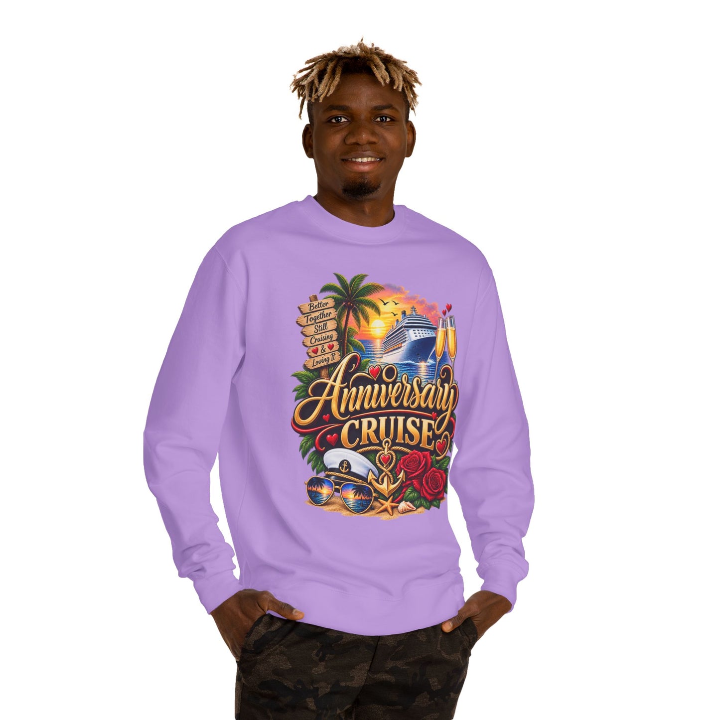 Anniversary Cruise Sweatshirt — Romantic Cruise Vacation Crewneck