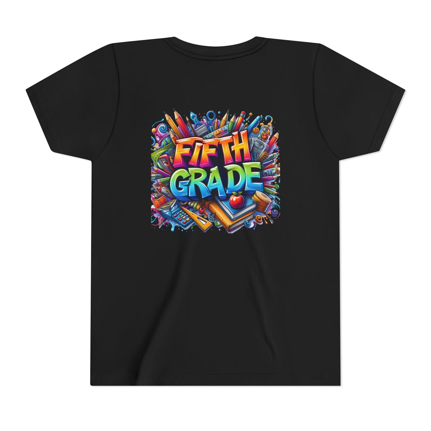 Fifth Grade Kid's Tee - Colorful School Supplies Back to School T-Shirt