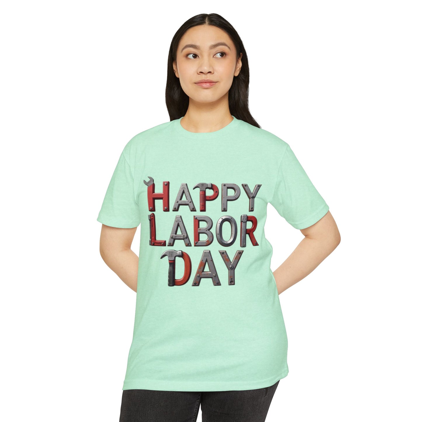 Labor Day T-Shirt — "Happy Labor Day" Tool-Style Graphic