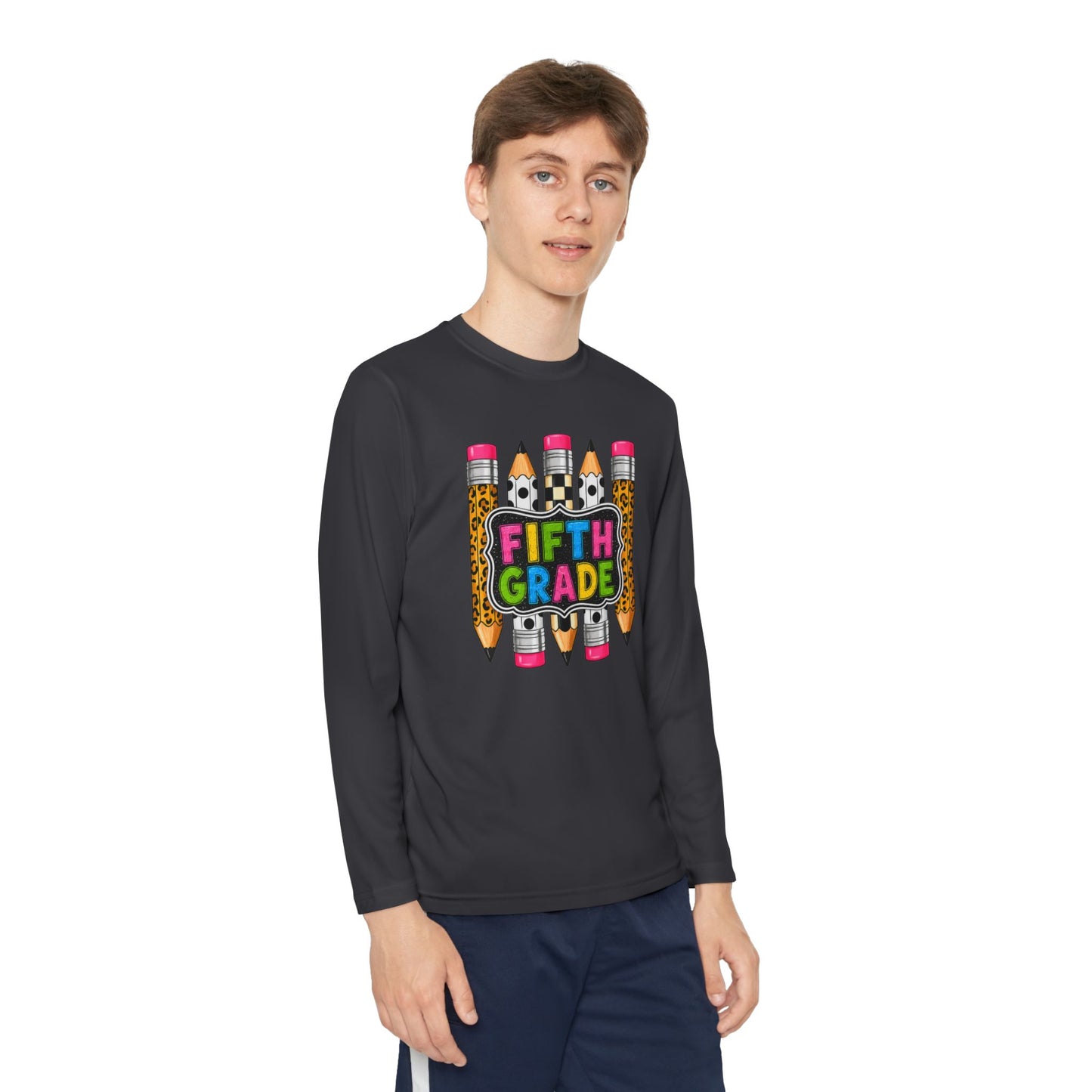 Fifth Grade Pencil Graphic Youth Long Sleeve Tee