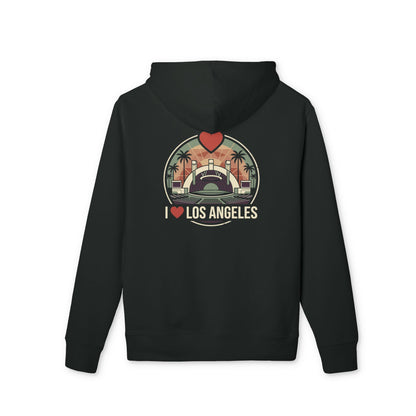 I Heart Los Angeles Hoodie — Vintage Palm Trees & Hollywood Arch