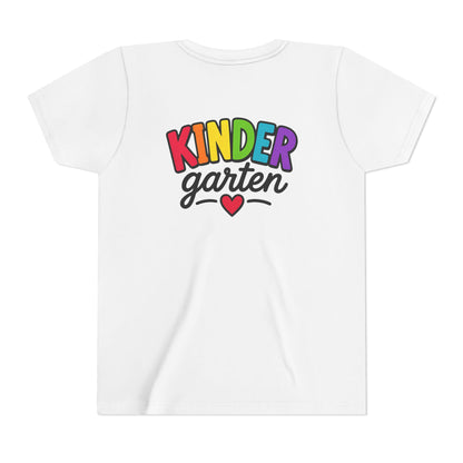 Kindergarten Rainbow Youth Tee — 'Kindergarten' Colorful Back-to-School Shirt