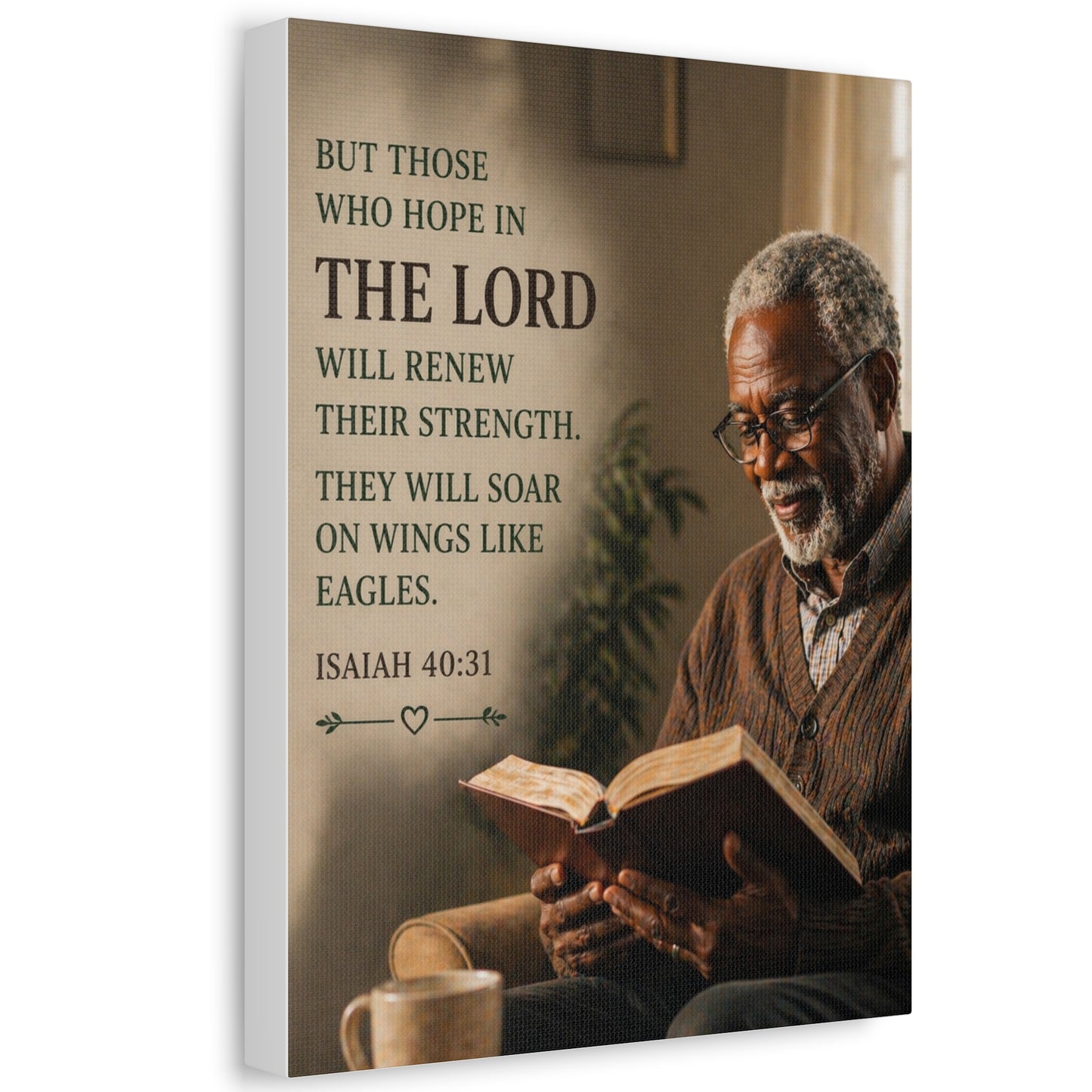 Stretched Canvas - "But Those Who Hope in The Lord" Isaiah 40:31 Inspirational Christian Wall Art