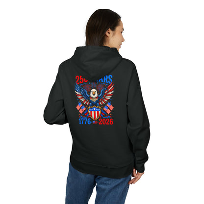 Patriotic Eagle Hoodie — 250 Years 1776–2026 American Flag Design
