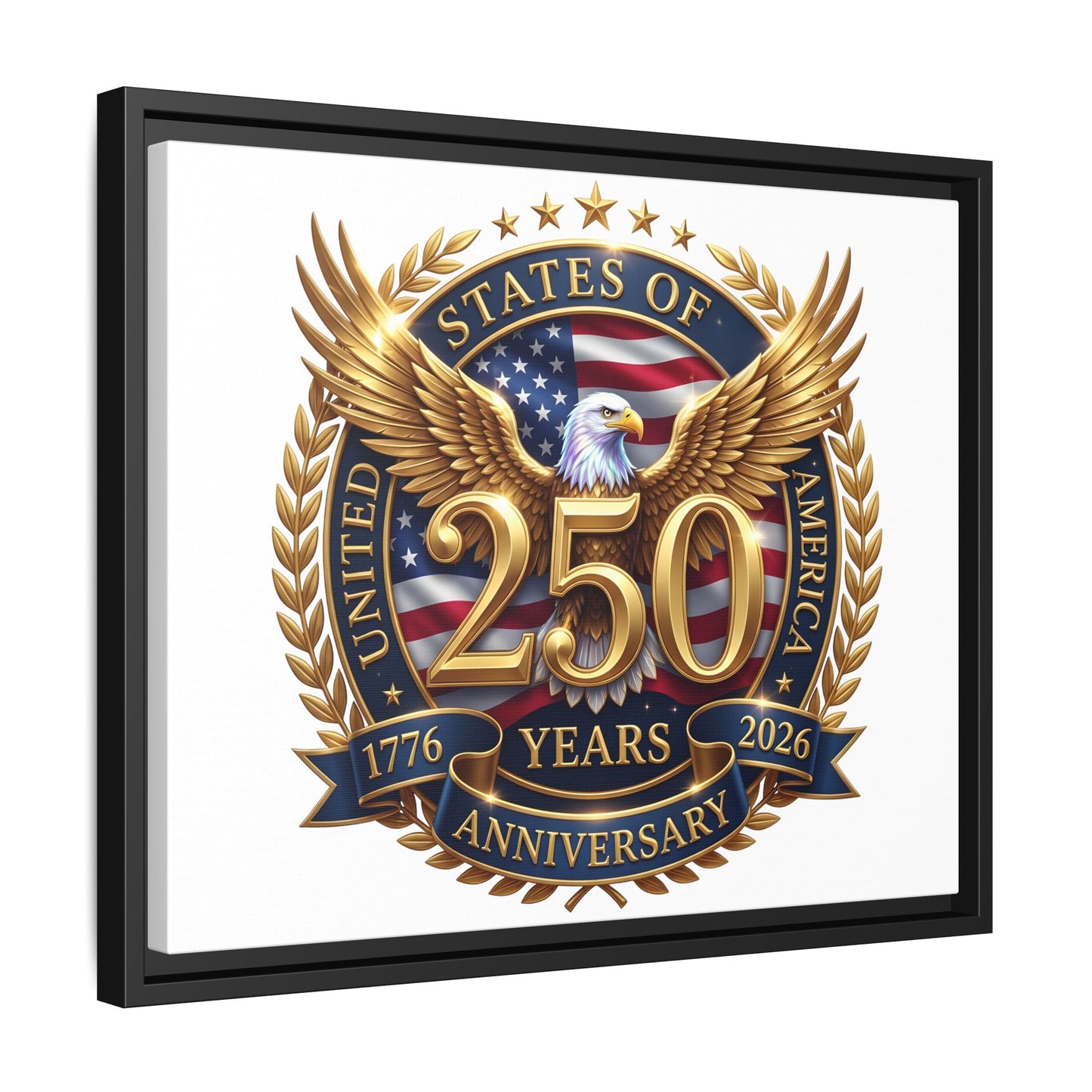 250th United States Anniversary Framed Canvas Print
