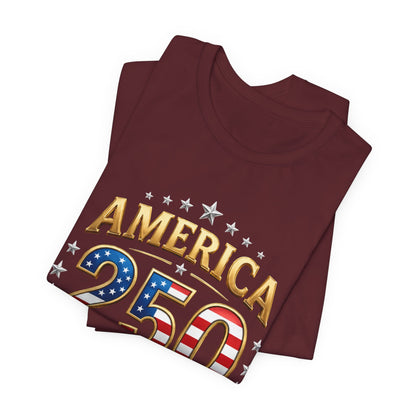 America 250 T-Shirt — Built by Generations 1776–2026 Patriotic Tee