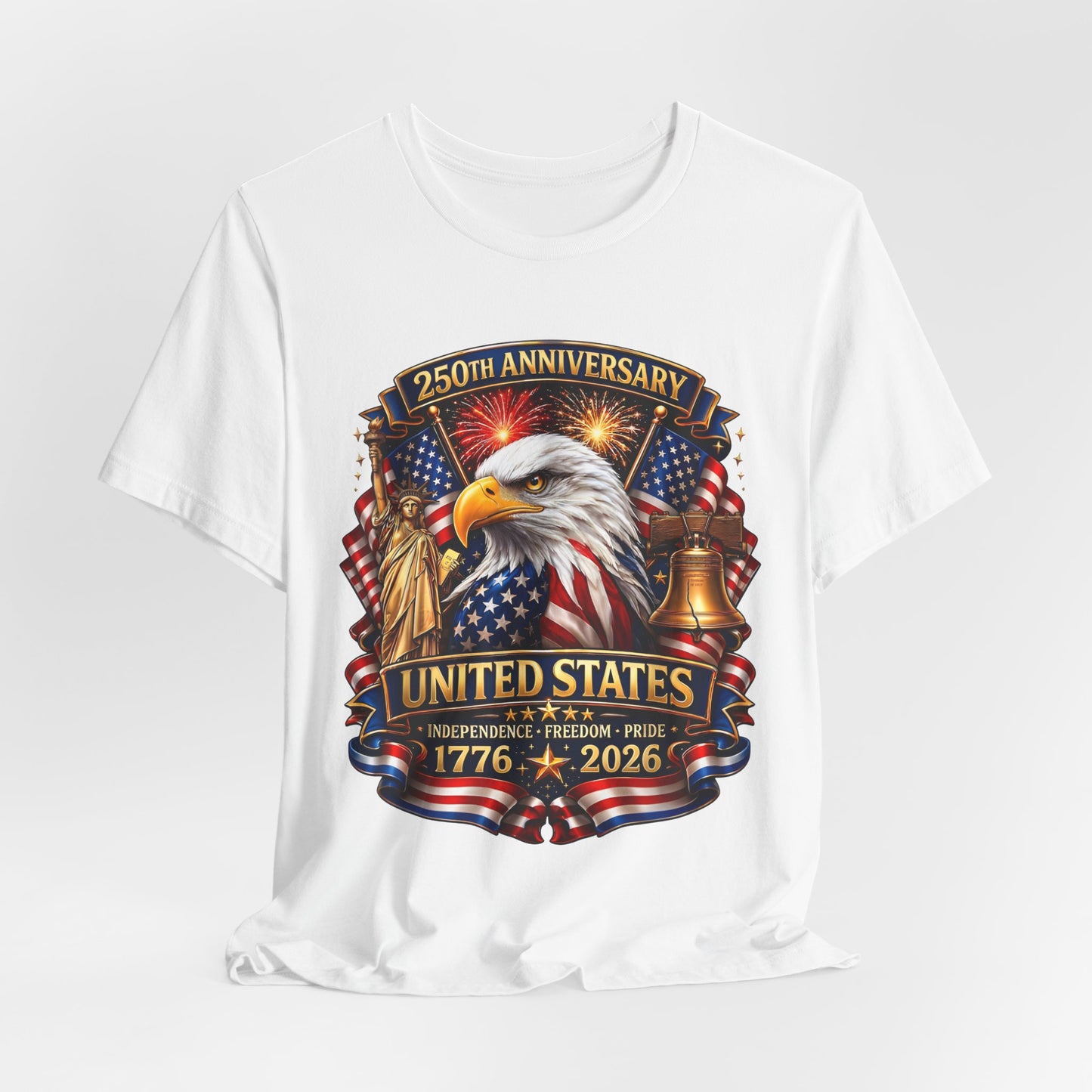 Independence 250th Eagle T-Shirt – United States 1776-2026 Centennial Graphic Tee