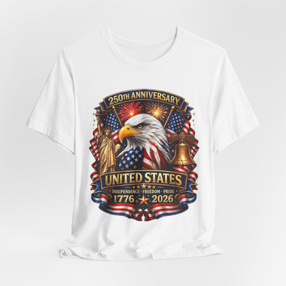 Independence 250th Eagle T-Shirt – United States 1776-2026 Centennial Graphic Tee