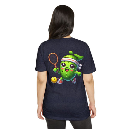 Pickle Tennis Player T-Shirt — Cute Pickle Playing Pickleball Graphic Tee