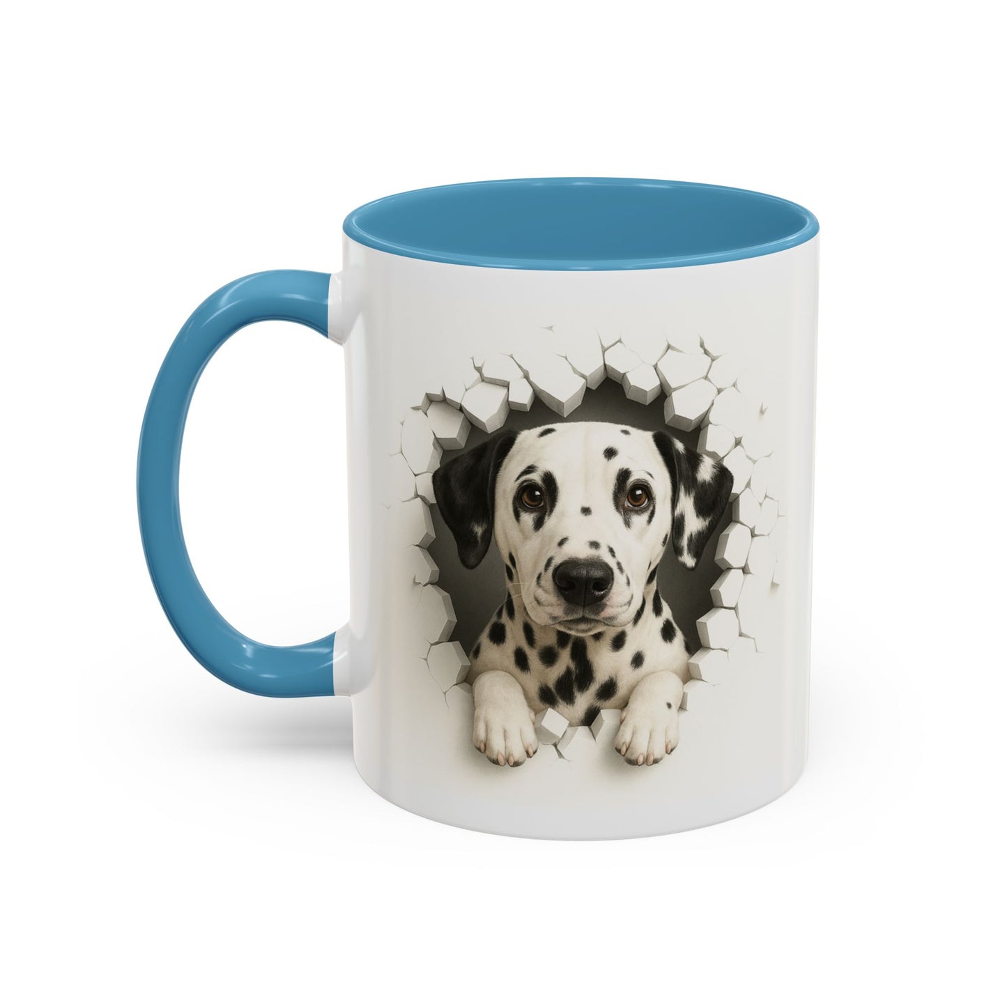 Dalmatian Peekaboo Accent Coffee Mug - Cute Dog Lover Gift (11/15oz)