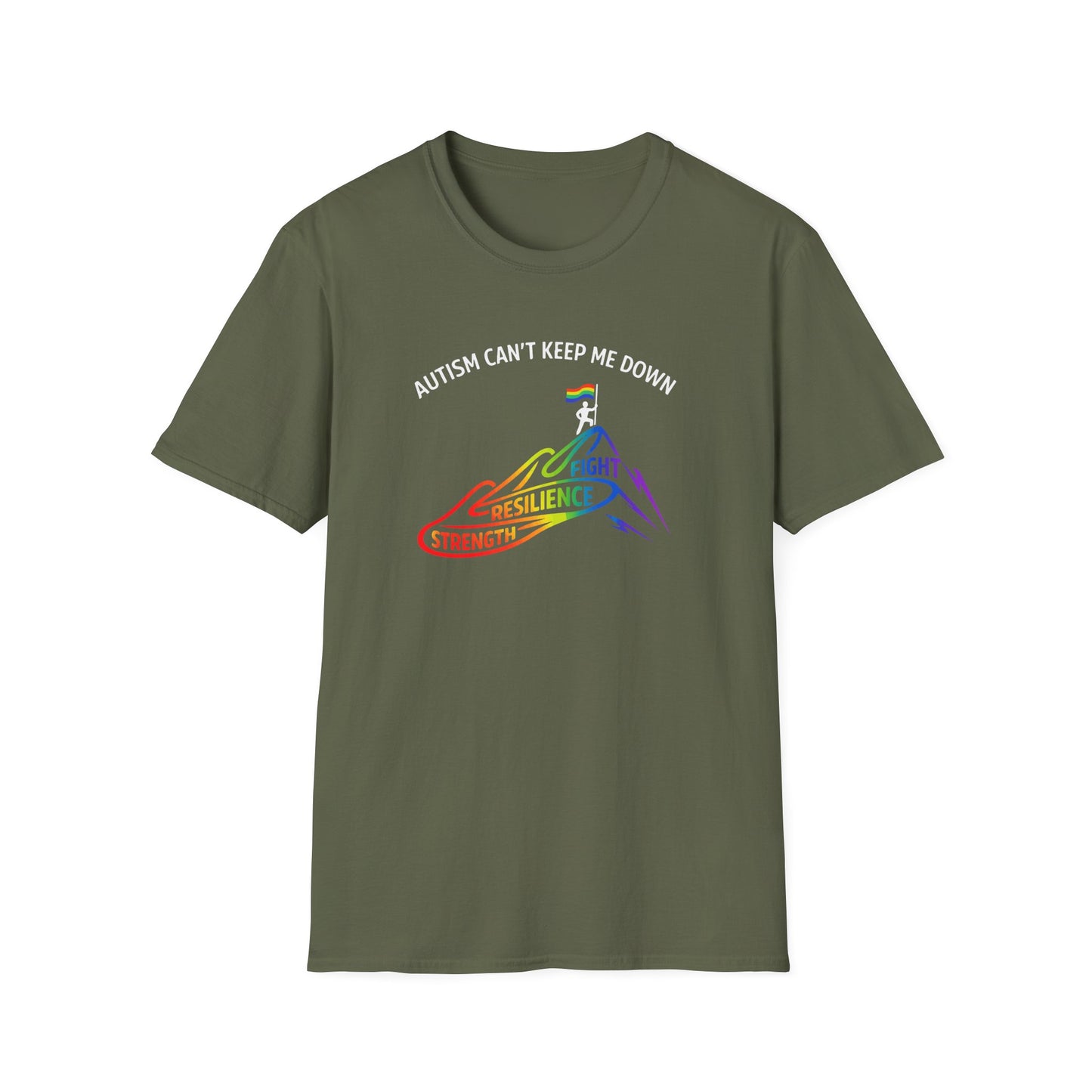 Autism Can't Keep Me Down Fight Resilience Strength T-Shirt