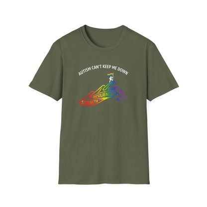 Autism Can't Keep Me Down Fight Resilience Strength T-Shirt