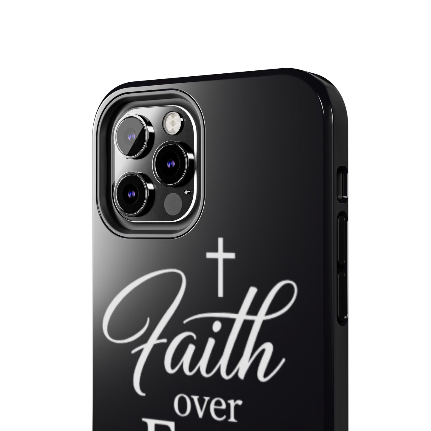 Faith Over Fear Tough Phone Case — Inspirational Christian Cross Phone Cover