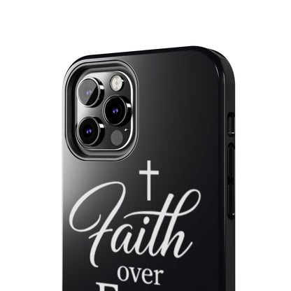 Faith Over Fear Tough Phone Case — Inspirational Christian Cross Phone Cover