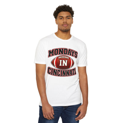 Mondays in Cincinnati Football T-Shirt — Game Day Fan Tee