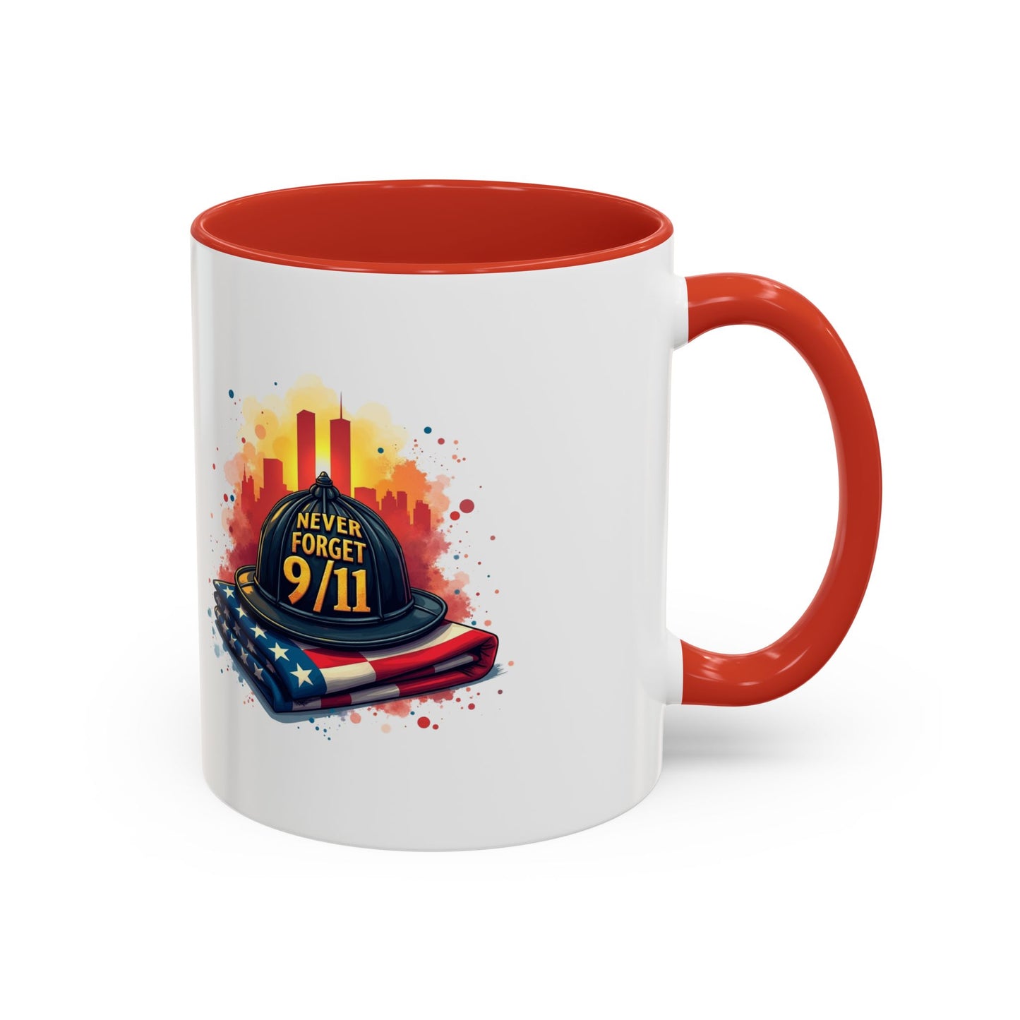 Never Forget 9/11 Memorial Accent Coffee Mug