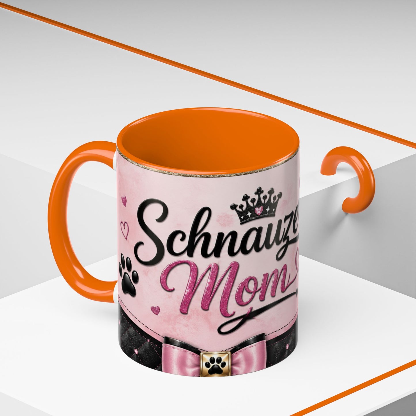 Schnauzer Coffee Mug — "Messy Beard, Big Heart" Accent Mug (11/15oz)