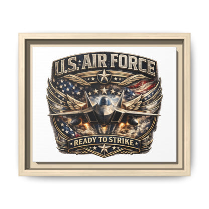 U.S. Air Force Framed Canvas Print – "Ready to Strike" Military Wall Art