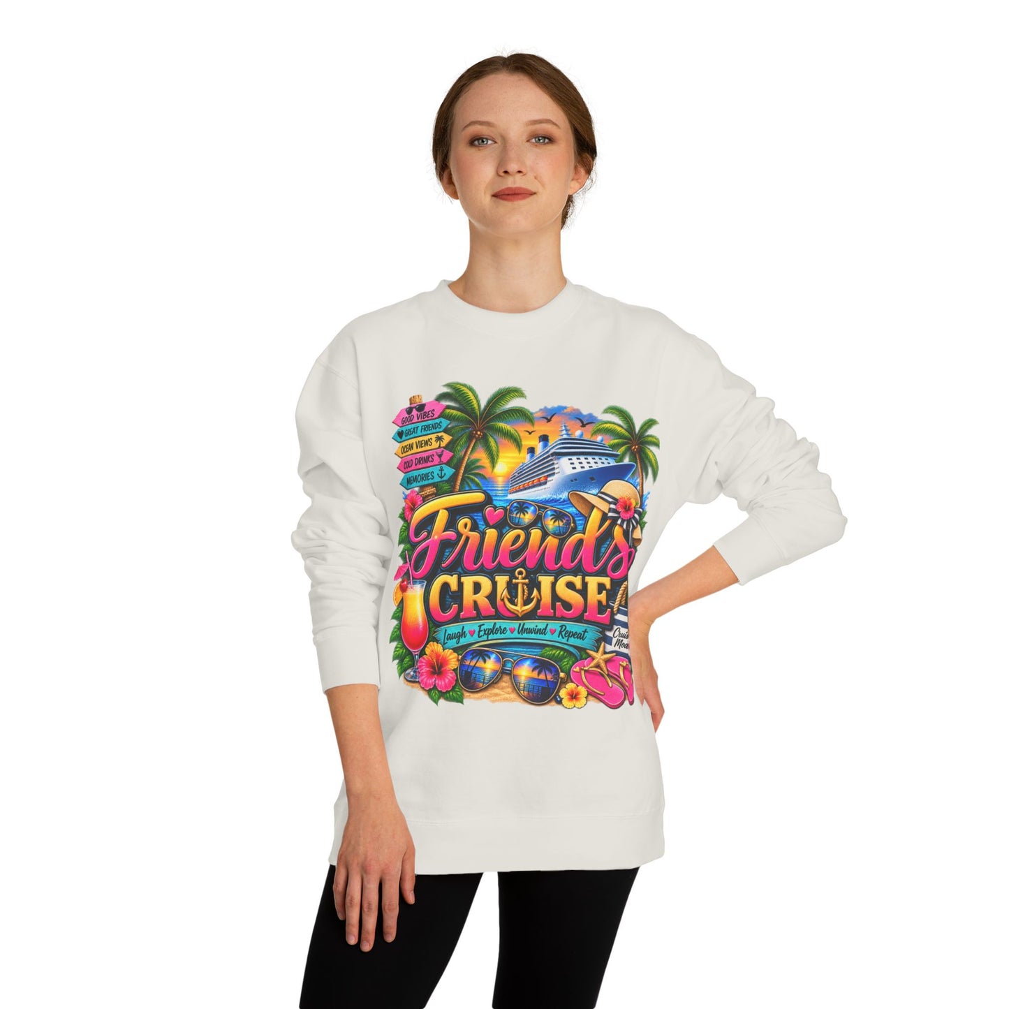 Friends' Cruise Sweatshirt — Tropical Vacation Crewneck