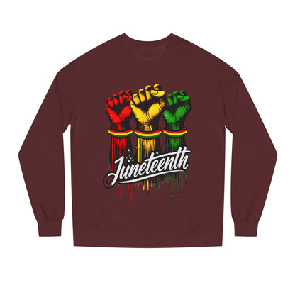Juneteenth Fist Sweatshirt – Black Power Red Yellow Green Pride Crewneck