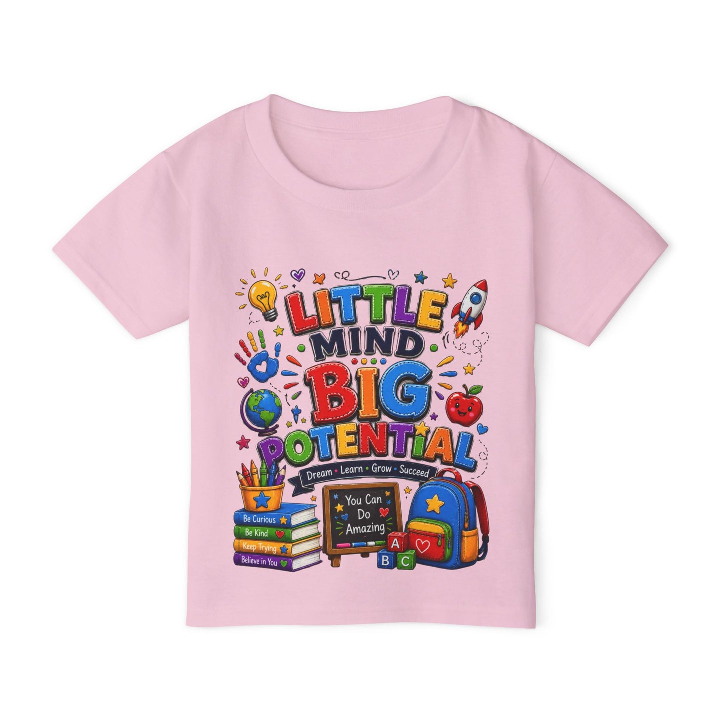 Toddler T‑Shirt — "Little Mind Big Potential" Back‑to‑School Graphic Tee