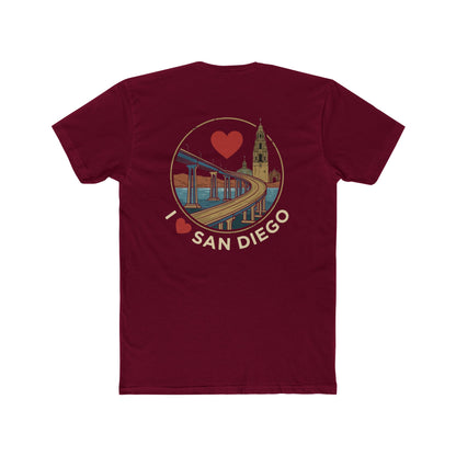 I Heart San Diego Crew Tee — Vintage Bridge & Tower Graphic