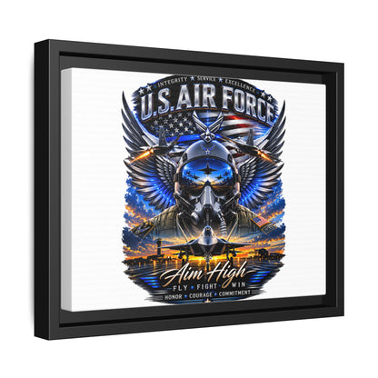 U.S. Air Force 'Aim High' Framed Canvas Print